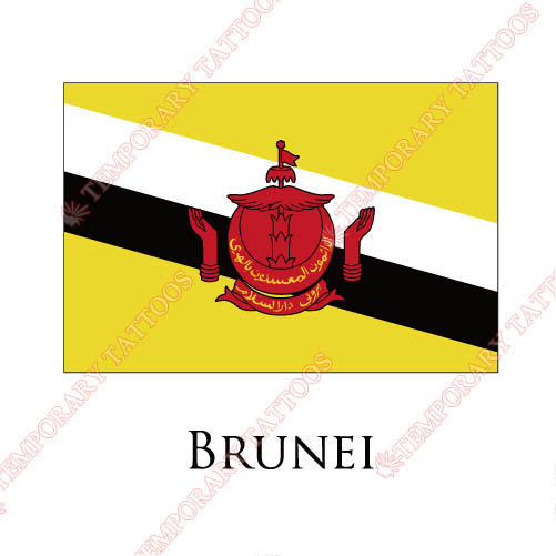 Brunei flag Customize Temporary Tattoos Stickers NO.1836